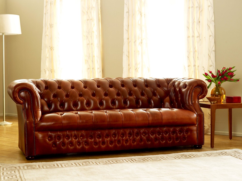 beige leather chesterfield sofa
