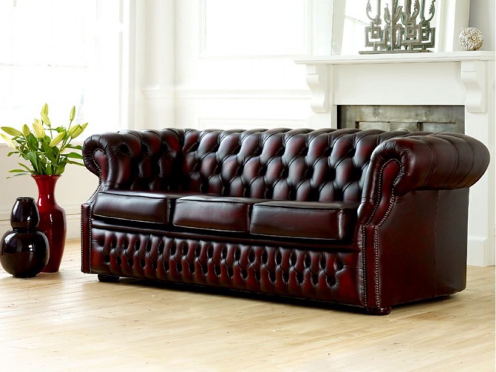 traditional chesterfield leather sofa