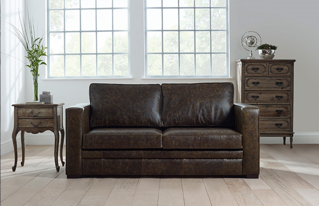 distressed leather sofa bed uk