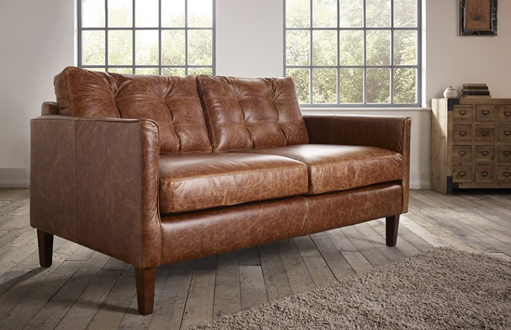 small leather sofa bed
