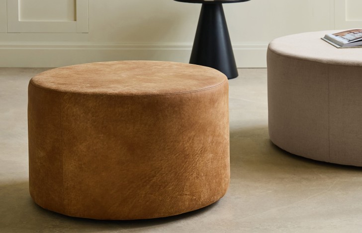 Percy Leather Footstool